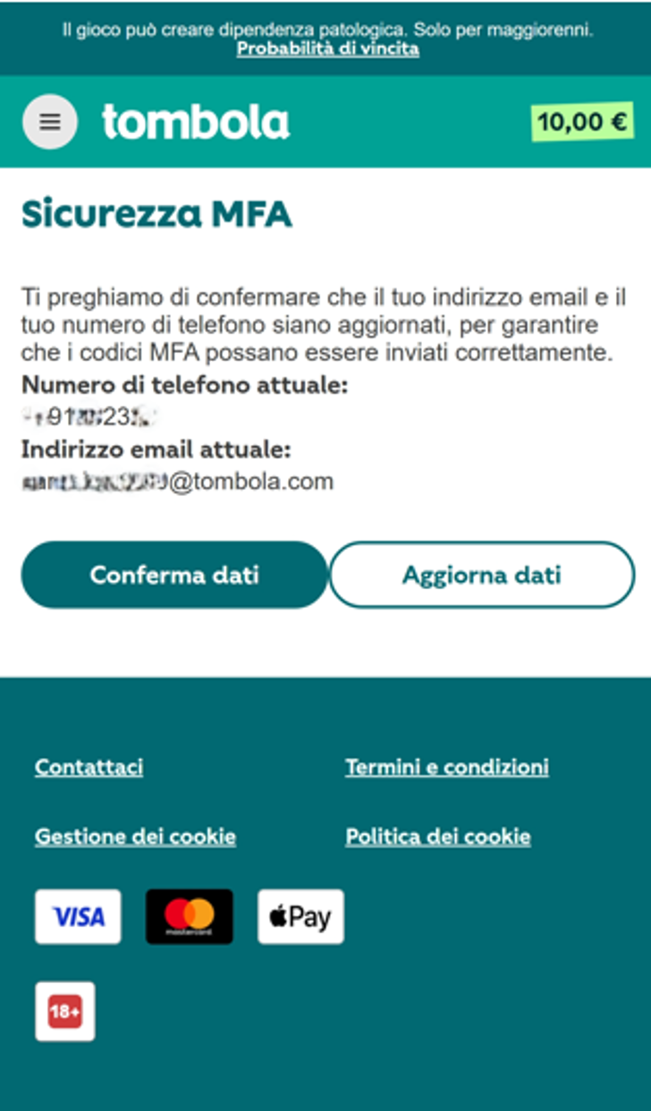 MFA - Autentificazione a due fattori
